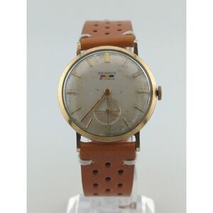 Vintage BENRUS Mechanical Wind 21 Jewel‎ 32mm 10k RGP Swiss - Runs Well ~ +55s